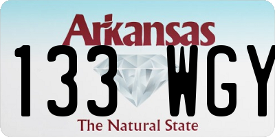 AR license plate 133WGY