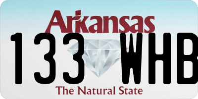 AR license plate 133WHB