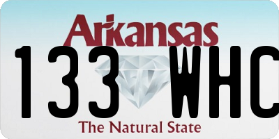AR license plate 133WHC