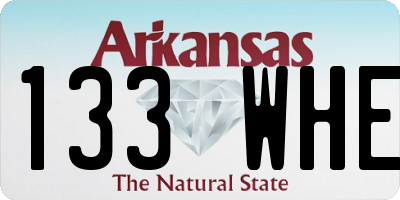 AR license plate 133WHE