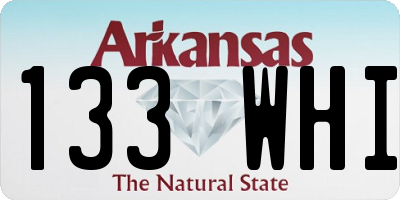 AR license plate 133WHI