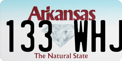 AR license plate 133WHJ