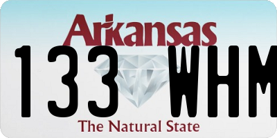 AR license plate 133WHM