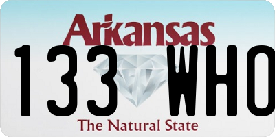 AR license plate 133WHO