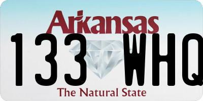 AR license plate 133WHQ