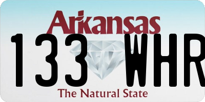 AR license plate 133WHR