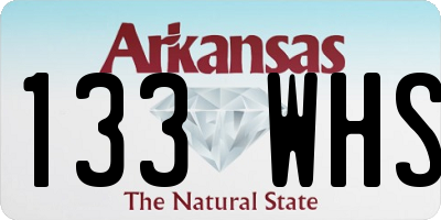 AR license plate 133WHS