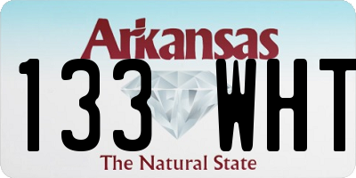 AR license plate 133WHT