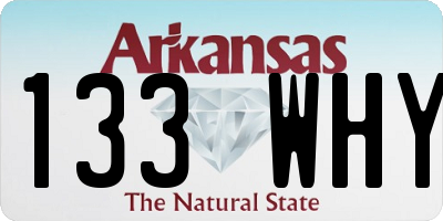 AR license plate 133WHY