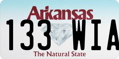 AR license plate 133WIA