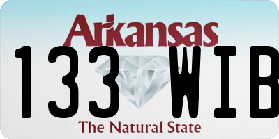 AR license plate 133WIB