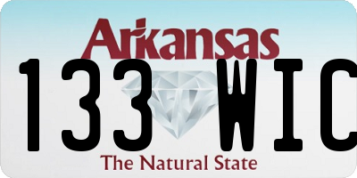 AR license plate 133WIC