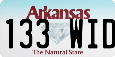 AR license plate 133WID