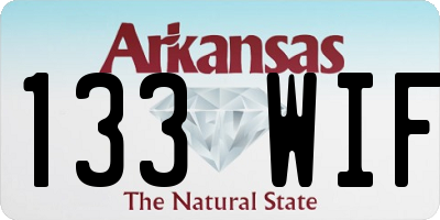 AR license plate 133WIF
