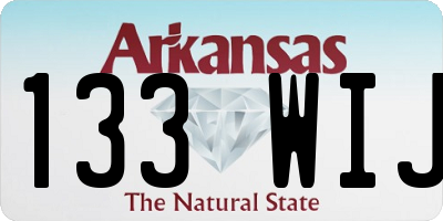 AR license plate 133WIJ