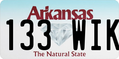 AR license plate 133WIK