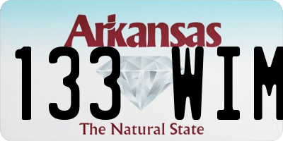 AR license plate 133WIM