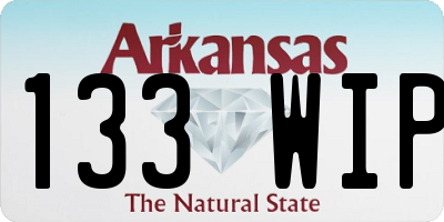 AR license plate 133WIP