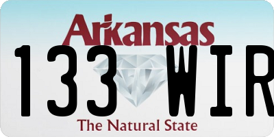 AR license plate 133WIR