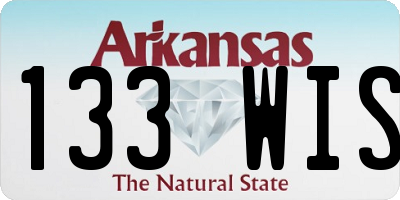 AR license plate 133WIS