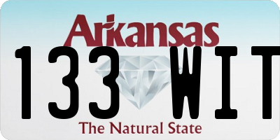 AR license plate 133WIT
