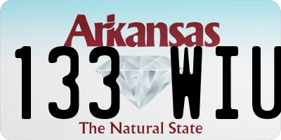 AR license plate 133WIU