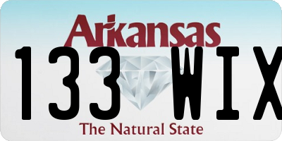 AR license plate 133WIX