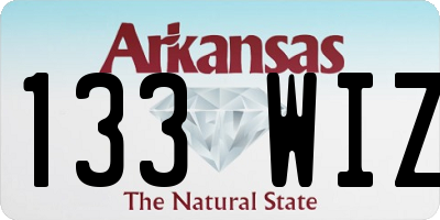 AR license plate 133WIZ