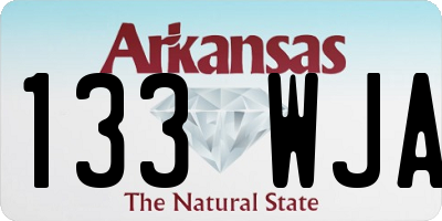 AR license plate 133WJA