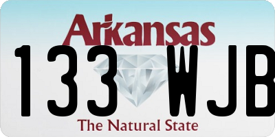 AR license plate 133WJB