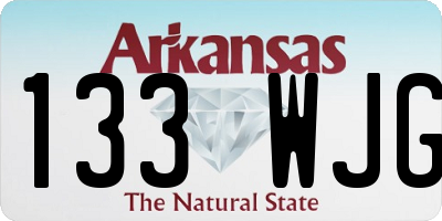 AR license plate 133WJG