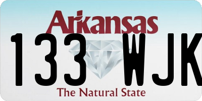 AR license plate 133WJK