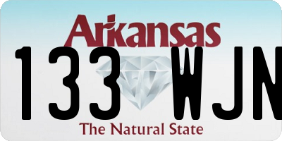 AR license plate 133WJN