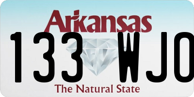 AR license plate 133WJO