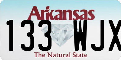 AR license plate 133WJX