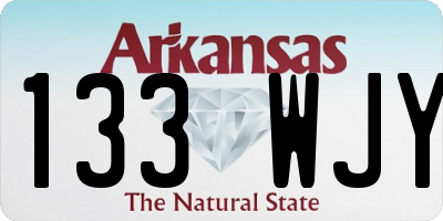 AR license plate 133WJY