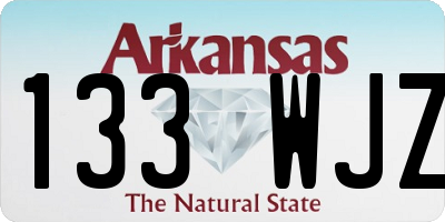 AR license plate 133WJZ