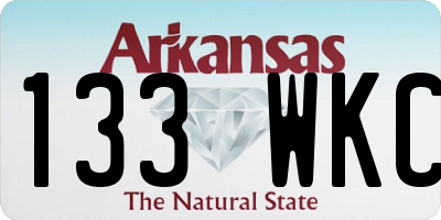 AR license plate 133WKC
