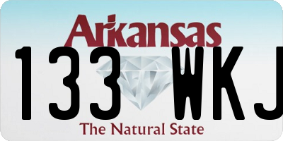 AR license plate 133WKJ