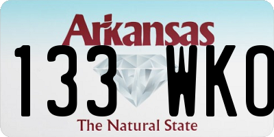AR license plate 133WKO