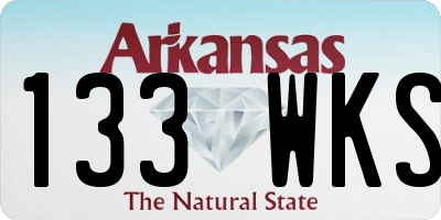 AR license plate 133WKS