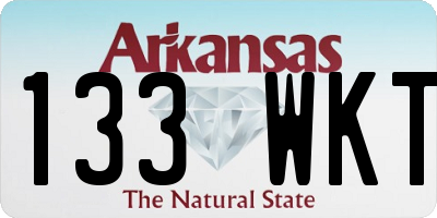 AR license plate 133WKT