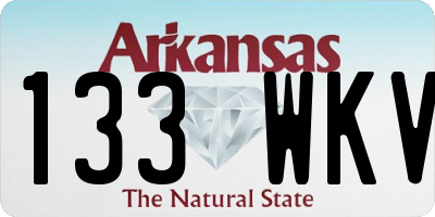 AR license plate 133WKV
