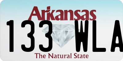 AR license plate 133WLA