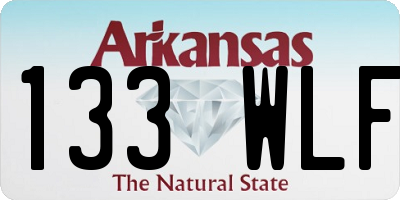 AR license plate 133WLF