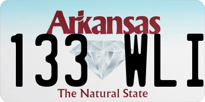 AR license plate 133WLI