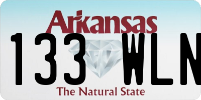 AR license plate 133WLN