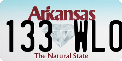 AR license plate 133WLO