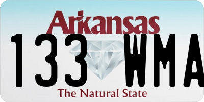 AR license plate 133WMA