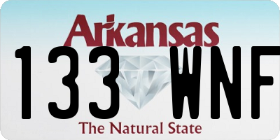 AR license plate 133WNF